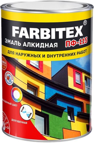 Эмаль Farbitex ПФ-115 0.4 кг (белый)
