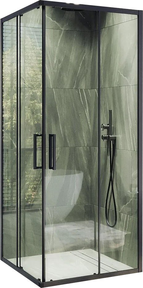 Душевой уголок MaybahGlass MGY-1324-6 (бесцветное стекло/черный)