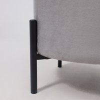 Пуфик AksHome Boot (серый велюр/черный)