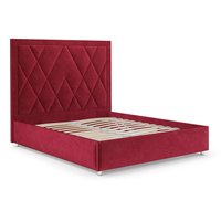 Кровать Мебель-АРС Треви 140 (бархат красный Star Velvet 3 Dark Red)