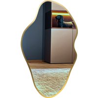 Зеркало с подсветкой  eMZe 45x77 LED.UV.NF.45.77.AUR.4K (золото с УФ-окантовкой и подсветкой)