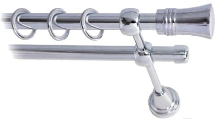 

Карниз для штор Lm Decor Гиро (хром, гладкая, 3.2м 16мм, 2 ряда)