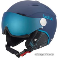 Горнолыжный шлем Bolle Backline Visor Premium Soft Navy & Cyan