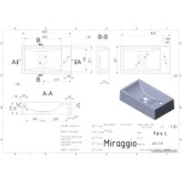 Умывальник Miraggio Faro L 408 (черный матовый)