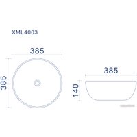 Умывальник Uptrend Sofia UP4003-2 (белый глянцевый)
