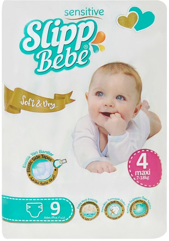 

Подгузники Slipp Bebe №4 7-18 кг (9 шт)