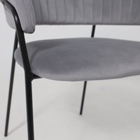 Стул с подлокотниками Алвест AV 433 (темно-серый бархат H-15/черный)