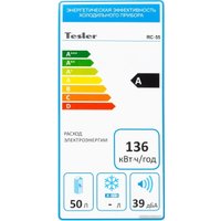 Однокамерный холодильник Tesler RC-55 (красный)