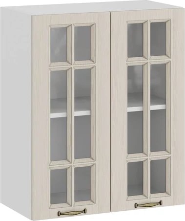 

Шкаф навесной Трия Лина 1ВВ6С с двумя дверьми (белый/крем)