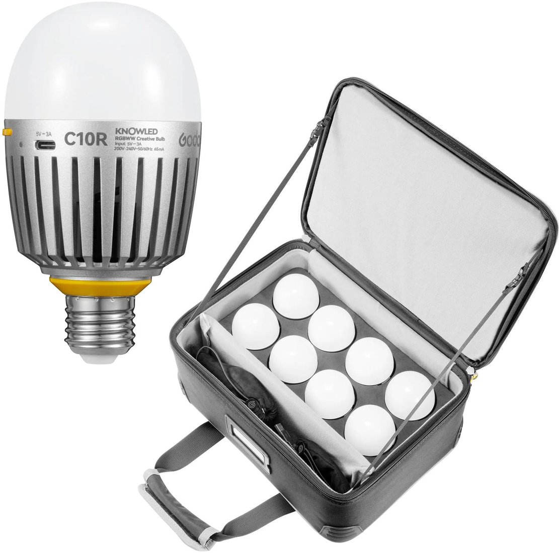 Комплект светодиодных ламп Godox Knowled C10R-K8 в кейсе