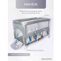 Манеж-кровать Amarobaby Transform Mountains AMARO-26TrM/13 (зеленый)