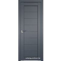 Межкомнатная дверь ProfilDoors 71U R 80x200 (антрацит, стекло графит)