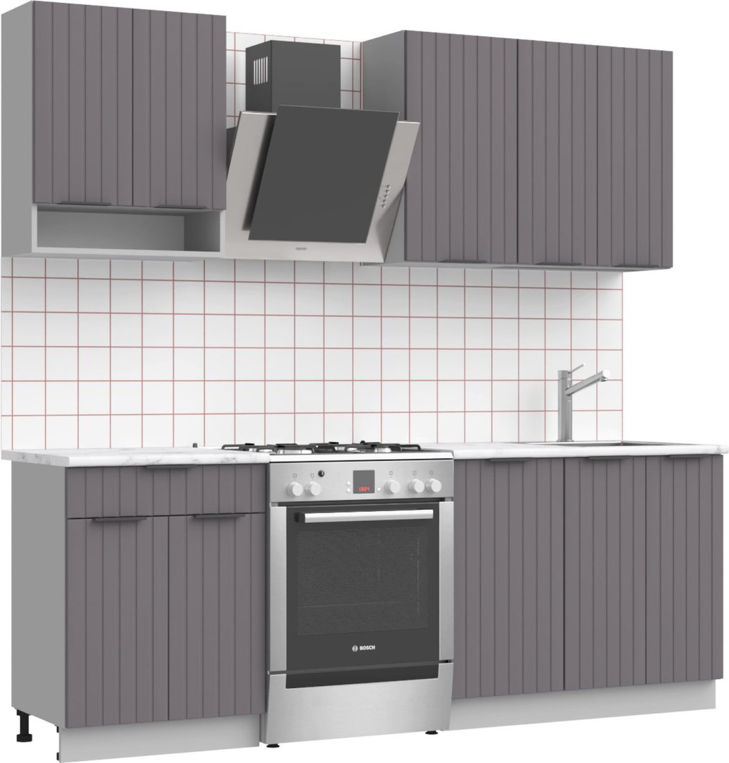 

Готовая кухня Arvento АНТА-плюс 1.6м (графит)