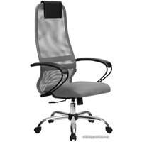 Офисное кресло Metta SU-BP-8 (хром, светло-серый)