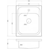 Кухонная мойка Emar Steel 5060L (глянец)