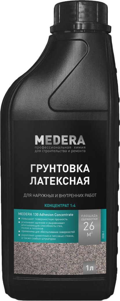 

Акриловая грунтовка Medera 130 Adhesion Concentrate 1:4 (1 л)