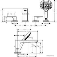 Смеситель Hansgrohe Metropol 74553000