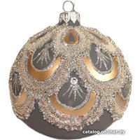 Елочная игрушка Орбитал Шар Д-338 200-067-7 (8см, серый)