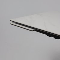 Кухонный стол Lepremo AV 2111 МДФ+керамика раздвижной 1200-1800x800 (белый матовый Snow White/черный)