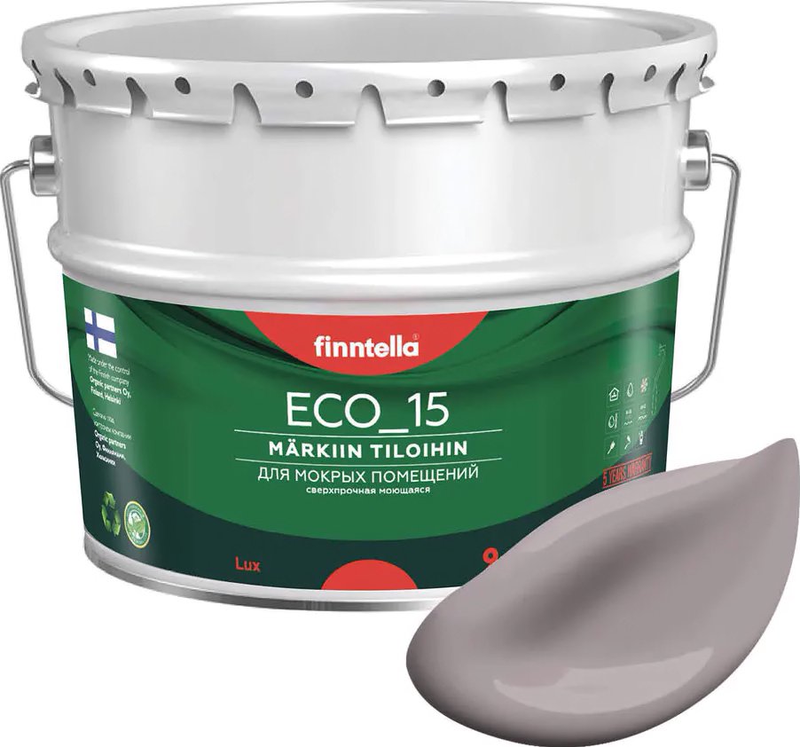 

Краска Finntella Eco 15 Violetti Usva F-10-1-9-FL106 9 л (серо-лиловый)