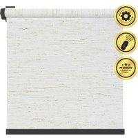 Рулонная электроштора НеоФьюжен Оливия 200х250 левая (лен, черная фурнитура)