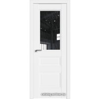 Межкомнатная дверь ProfilDoors 67U L 70x200 (аляска/стекло дождь черный)