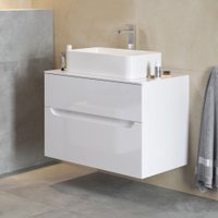  Alavann Тумба Stella 80 с умывальником Олимпия 56 1829 (МДФ, белый)