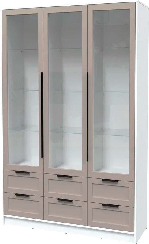 

Шкаф-витрина Интерлиния Концепт Тренд КТ-ШВ3 (белый платинум/луна)