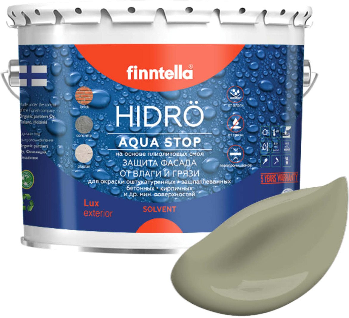 

Краска Finntella Hidro Khaki F-14-1-3-FL022 2.7 л (зеленый)