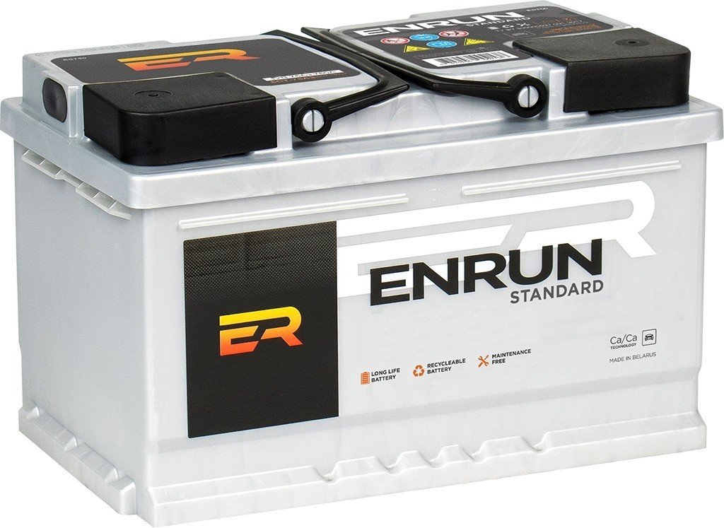 

Автомобильный аккумулятор ENRUN Standard R+ EN750S (75 А·ч)