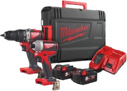 

Milwaukee M18 BLPP2A2-502X 4933464522 (шуруповерт, винтоверт, 2 АКБ, кейс)