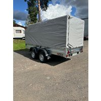 Двухосный прицеп AvtoS A35Р2B (3500x1500x300, R13, ресс. AL-KO, тент 1200мм Аэро)
