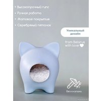 Копилка для денег PIG BANK свинка-копилка L (голубой с серебряным пятачком)