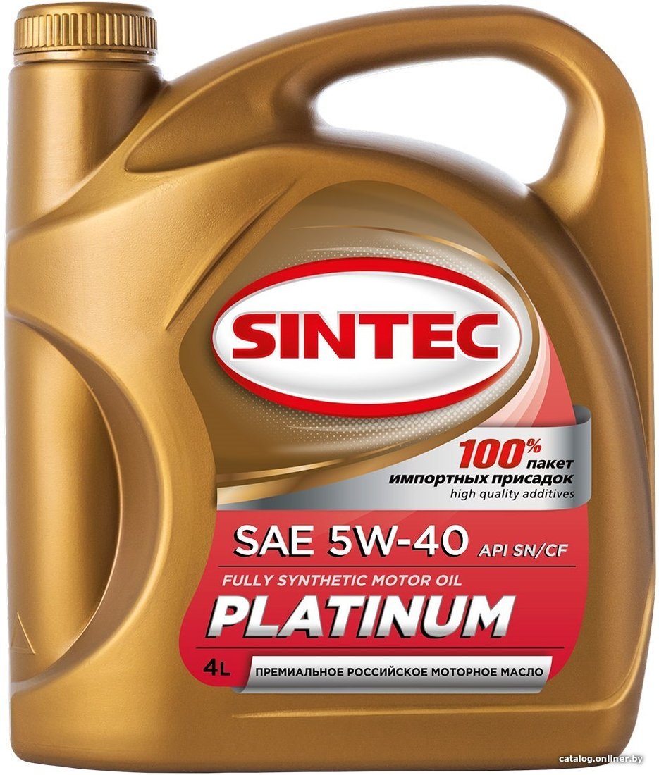 Моторное масло Sintec Platinum 5W-40 API SN/CF 4л