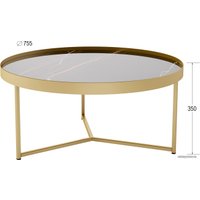 Журнальный столик Калифорния мебель Ориндж (сахара нуар/золото)