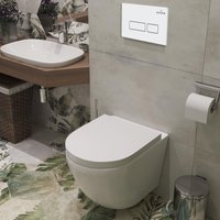 Унитаз подвесной Roxen Antares в комплекте с инсталляцией StounFix Dual Fresh 6 в 1 570840 (кнопка: белый глянец)