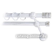 Карниз для штор Lm Decor Цилиндр 088 2р гладкий (белое золото, 3.6м)