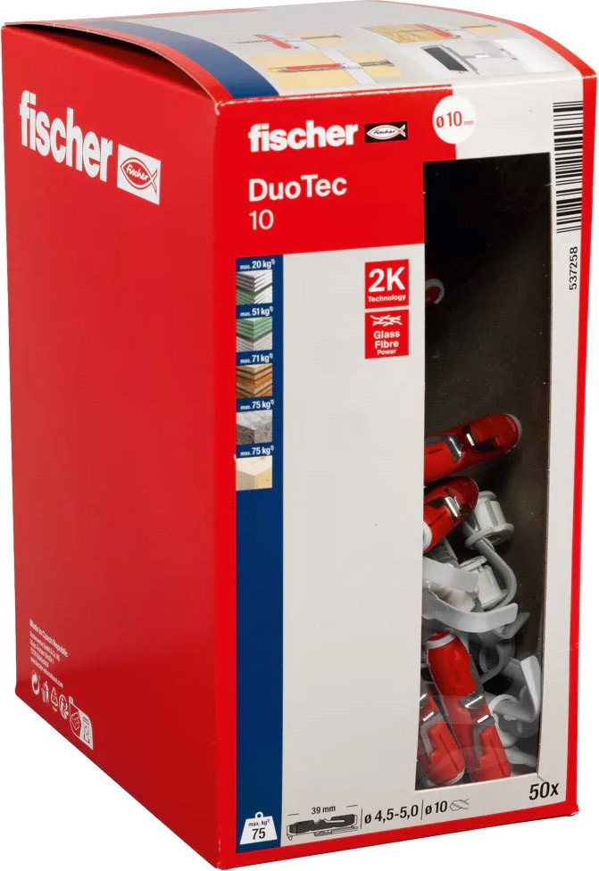 

Дюбель универсальный Fischer DuoTec 10 537258 (50 шт)
