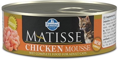 

Консервированный корм для кошек Farmina Matisse Chicken Mousse (мусс из курицы) 0.085 кг