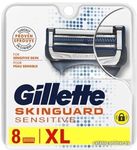 Сменные кассеты для бритья Gillette Skinguard Sensitive (8 шт) 7702018488384