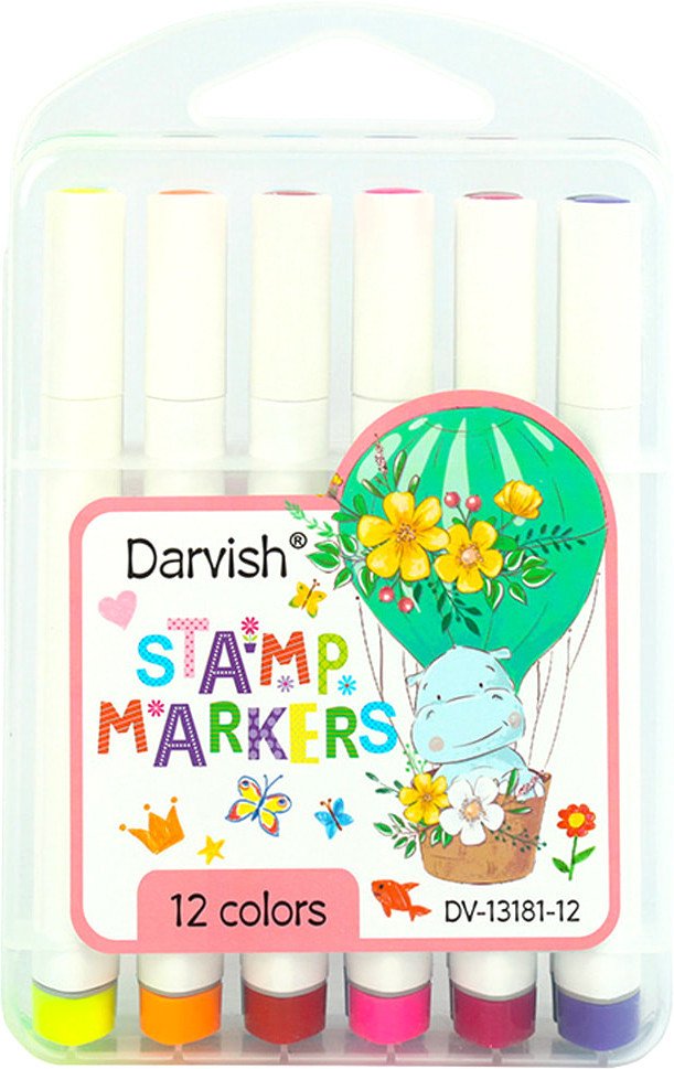 

Фломастеры Darvish DV-13181-12 (12цв)