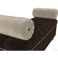 Банкетка Лига диванов Глория 29274 (микровельвет коричневый/бежевый/бежевый)