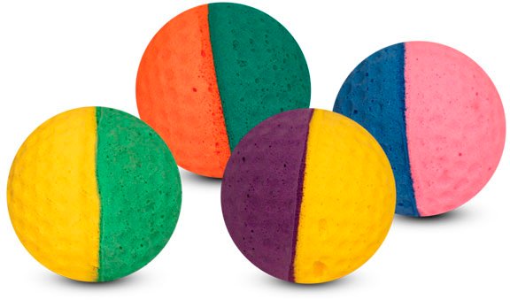 

Игрушка для кошек Triol Мяч для гольфа разноцветный 40 мм (25 шт)