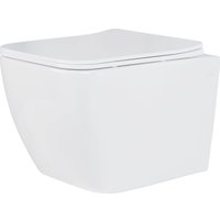 Унитаз подвесной Roxen Сube в комплекте с инсталляцией StounFix Dual Fresh 6 в 1 968065 (кнопка: брашированное золото)