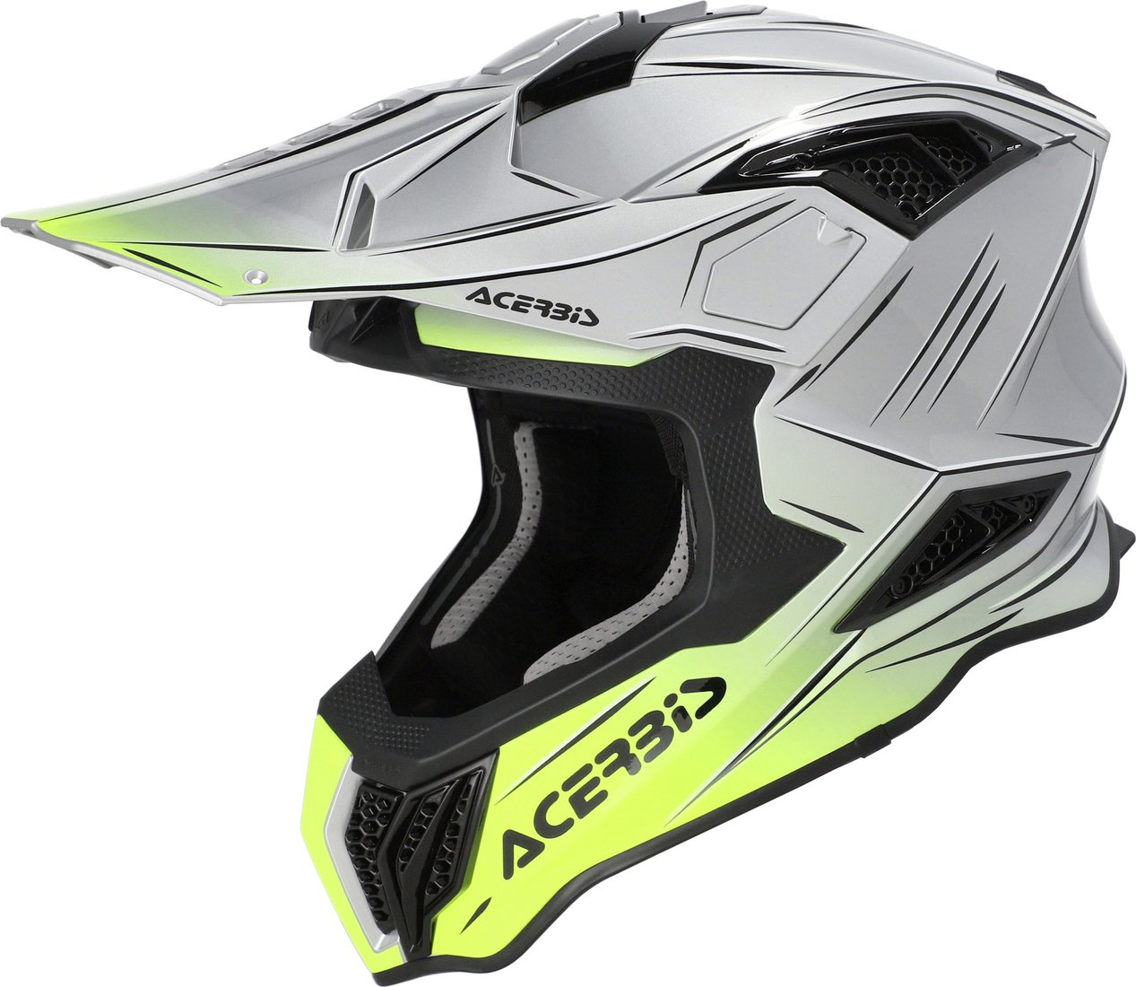 Мотошлем Acerbis Airstrike-X 0026905.290.068 (XL, серый/желтый)