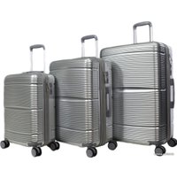 Чемодан-спиннер Mironpan 77065 76 см (серебристый)