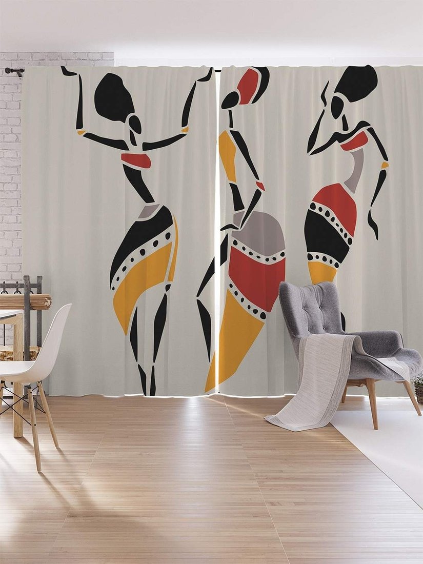 

Комплект штор JoyArty Танцующие африканки p_61738 (145x265)