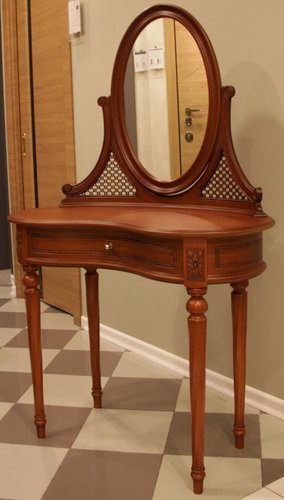 Туалетный столик с зеркалом ГрандМодерн Без деколи 89x40x142 (орех)