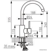 Смеситель Ferro Lugio Black BLG4BL-12