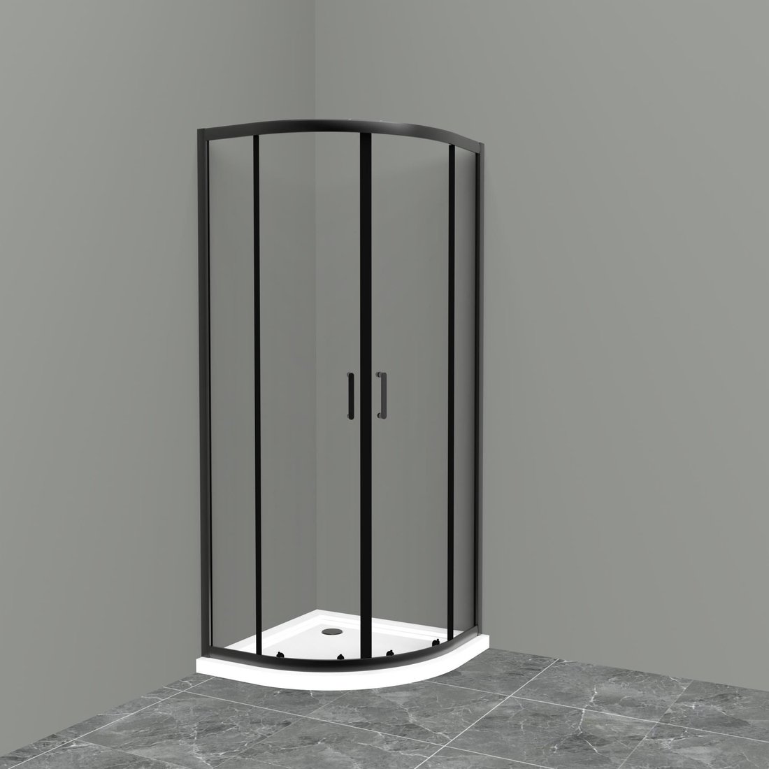 

Душевой уголок BelBagno UNO-195-R-2-100-C-NERO